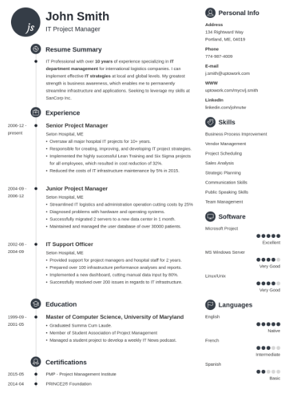 tech resume example