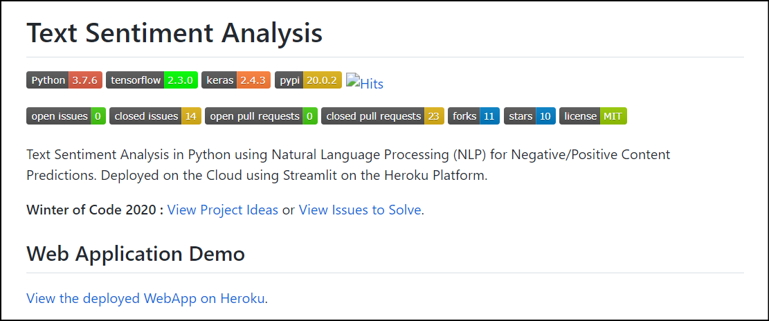 NLP projects, Sentiment Analysis