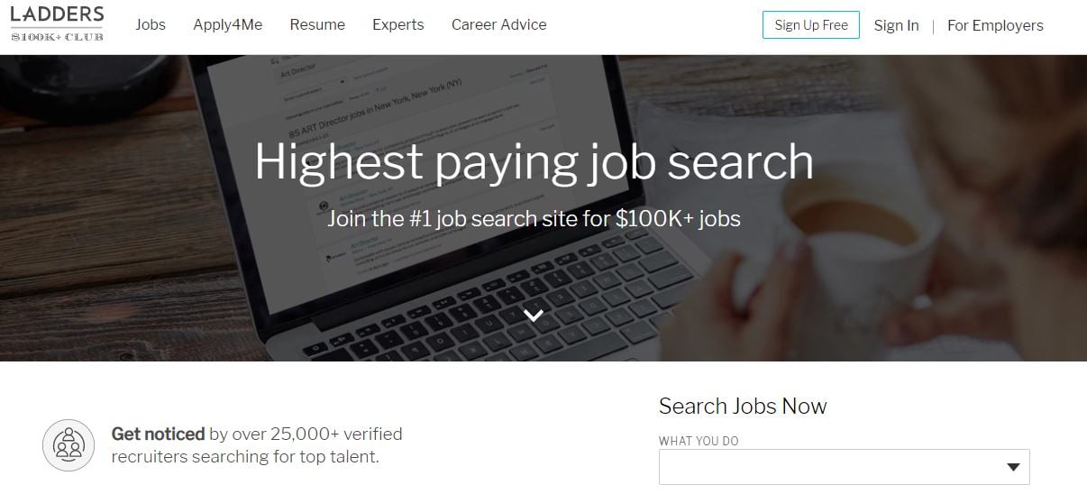 sales job boards: The Ladders