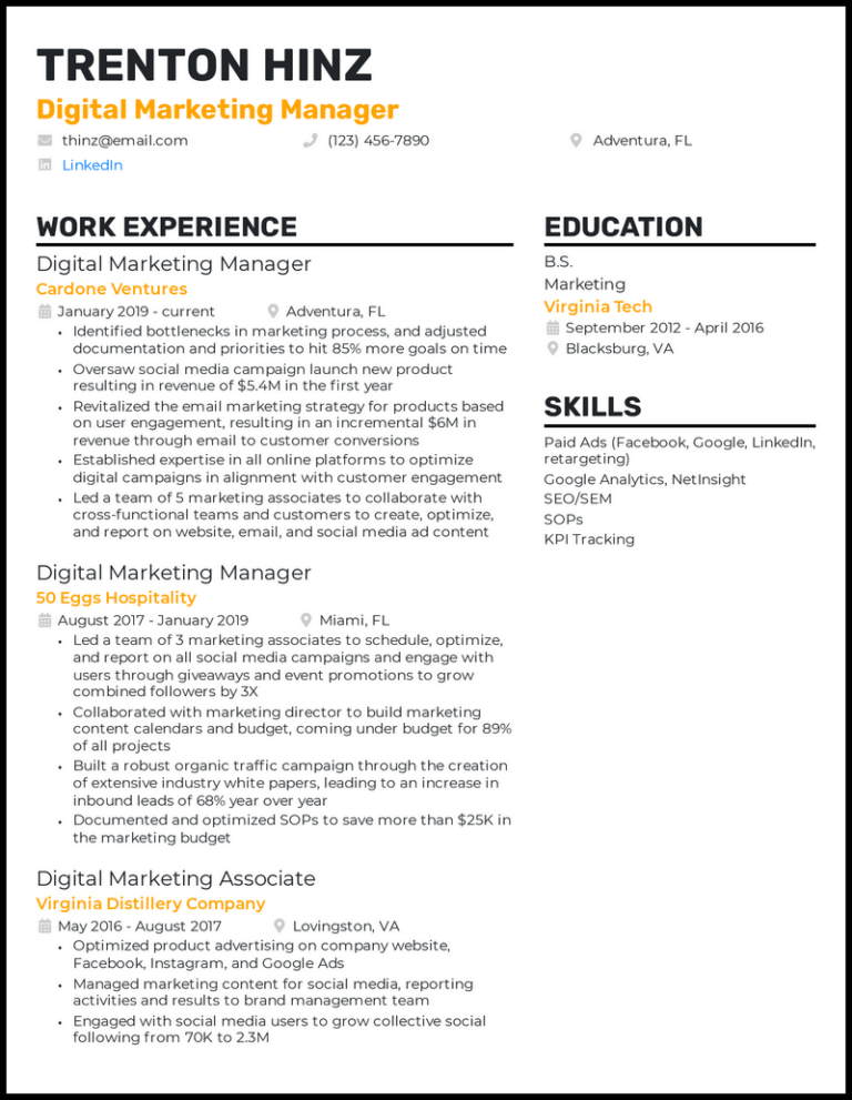 How To Build a Strong Digital Marketing Resume [+Samples]