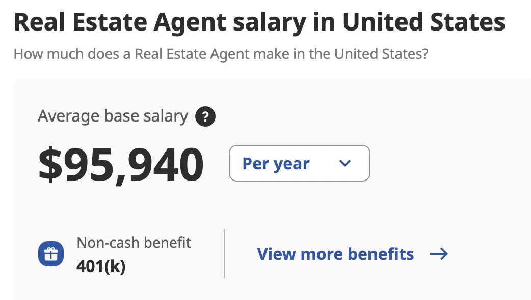 highest paying sales jobs, Real Estate Agent salary