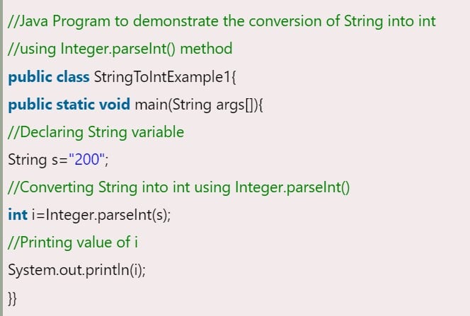 programming interview questions: How Do You Convert Numeric String to Int in Java?