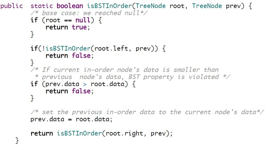 In Java, How Do You Check Whether a Tree Is a Binary Search Tree or Not?