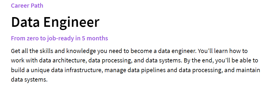 best data engineering courses Dataquest's Data Engineer Career Track