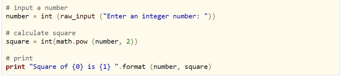 Calculate Square of the Provided Number