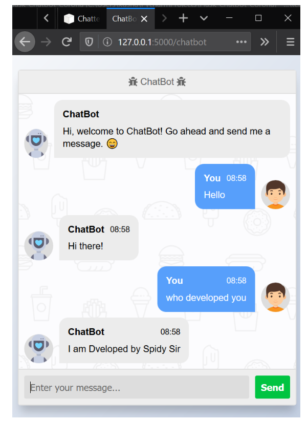 NLP projects, Chatbot example